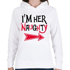 PRINTFASHION Velem van - Női kapucnis pulóver - Fehér női pulóver, kardigán