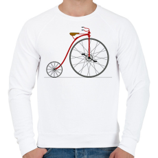 PRINTFASHION Velocipéd - Férfi pulóver - Fehér