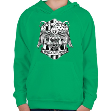 PRINTFASHION Velocity freedom racing - Gyerek kapucnis pulóver - Zöld gyerek pulóver, kardigán