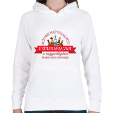 PRINTFASHION Velük ünnepelek - Női kapucnis pulóver - Fehér