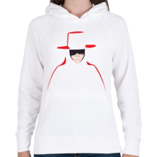 PRINTFASHION Vendetta - Női kapucnis pulóver - Fehér női pulóver, kardigán