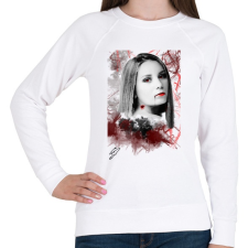 PRINTFASHION Vér és fajdalom - Női pulóver - Fehér női pulóver, kardigán