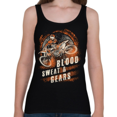 PRINTFASHION Vér, veríték és sebesség - Női atléta - Fekete