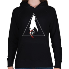 PRINTFASHION Véres kéz - Női kapucnis pulóver - Fekete női pulóver, kardigán