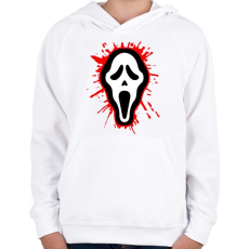 PRINTFASHION Véres sikoly - Gyerek kapucnis pulóver - Fehér
