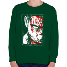 PRINTFASHION Véres zombi - Gyerek pulóver - Sötétzöld