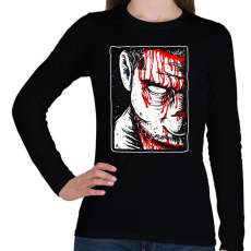 PRINTFASHION Véres zombi - Női hosszú ujjú póló - Fekete