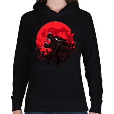 PRINTFASHION Vérfarkas és vérhold - Női kapucnis pulóver - Fekete
