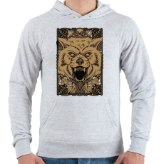 PRINTFASHION Vérszomjas farkas - Férfi kapucnis pulóver - Sport szürke