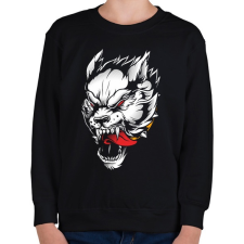 PRINTFASHION Vérszomjas farkas - Gyerek pulóver - Fekete gyerek pulóver, kardigán