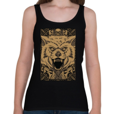 PRINTFASHION Vérszomjas farkas - Női atléta - Fekete