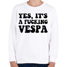 PRINTFASHION Vespa - Gyerek pulóver - Fehér