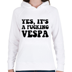 PRINTFASHION Vespa - Női kapucnis pulóver - Fehér