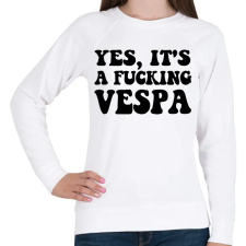 PRINTFASHION Vespa - Női pulóver - Fehér női pulóver, kardigán