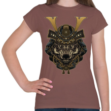 PRINTFASHION Veszélyes szamuráj - Női póló - Mogyoróbarna női póló