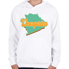 PRINTFASHION Veszprém - Gyerek kapucnis pulóver - Fehér