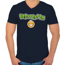 PRINTFASHION Vesztettem - Férfi V-nyakú póló - Sötétkék