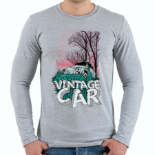 PRINTFASHION Veterán autó - Férfi hosszú ujjú póló - Sport szürke férfi póló