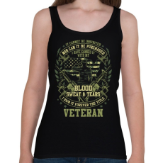 PRINTFASHION Veterán - Verejték, fáradtság, fájdalom - Női atléta - Fekete