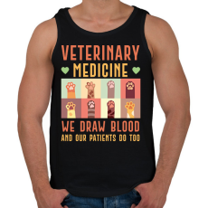 PRINTFASHION Veterinary medicine - Állatgyógyászat - Férfi atléta - Fekete