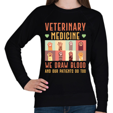 PRINTFASHION Veterinary medicine - Állatgyógyászat - Női pulóver - Fekete női pulóver, kardigán