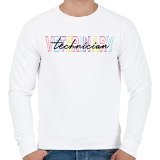 PRINTFASHION Veterinary  technician - Férfi pulóver - Fehér férfi pulóver, kardigán