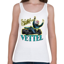 PRINTFASHION Vettel F1 - Női atléta - Fehér női trikó
