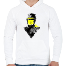 PRINTFASHION Vhs man - Férfi kapucnis pulóver - Fehér férfi pulóver, kardigán