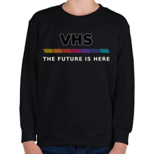 PRINTFASHION VHS retro - Gyerek pulóver - Fekete gyerek pulóver, kardigán