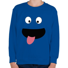 PRINTFASHION vicces arc - Gyerek pulóver - Királykék