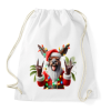 PRINTFASHION Vicces ausztrál karácsonyi rocker party kenguru - Mikulás ruhában - Sportzsák, Tornazsák - Fehér