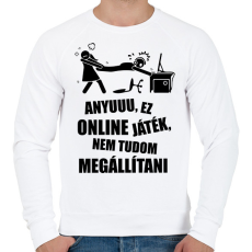 PRINTFASHION Vicces gamer minta - Férfi pulóver - Fehér