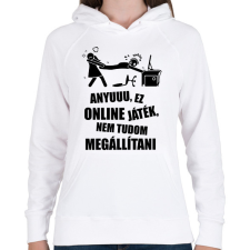 PRINTFASHION Vicces gamer minta - Női kapucnis pulóver - Fehér női pulóver, kardigán