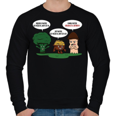 PRINTFASHION Vicces gomba - Férfi pulóver - Fekete