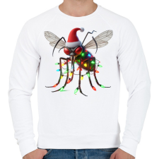 PRINTFASHION Vicces gonosz karácsonyi szúnyog - izzósorral - Férfi pulóver - Fehér férfi pulóver, kardigán