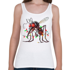 PRINTFASHION Vicces gonosz karácsonyi szúnyog - izzósorral - Női atléta - Fehér női trikó