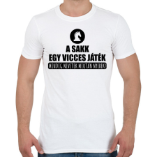 PRINTFASHION Vicces játék a sakk - Férfi póló - Fehér férfi póló