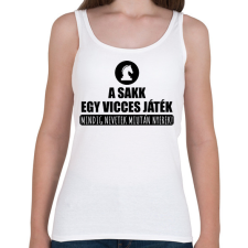 PRINTFASHION Vicces játék a sakk - Női atléta - Fehér női trikó