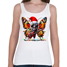 PRINTFASHION Vicces karácsonyi gitáros rocker party pillangó / lepke - Női atléta - Fehér