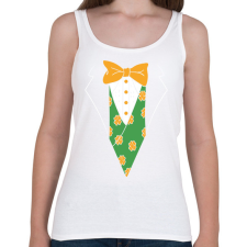 PRINTFASHION Vicces öltöny - Női atléta - Fehér női trikó