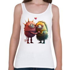 PRINTFASHION Vicces Szörnyecskés - cuki, csúnya, szerelmes minta - Női atléta - Fehér