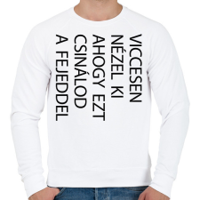 PRINTFASHION Viccesen nézel ki - fekete - Férfi pulóver - Fehér férfi pulóver, kardigán