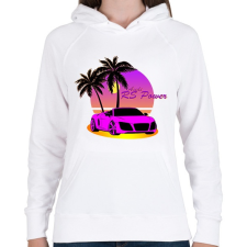 PRINTFASHION Vice City - Audi - Női kapucnis pulóver - Fehér női pulóver, kardigán