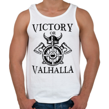 PRINTFASHION Victory or Valhalla - Férfi atléta - Fehér atléta, trikó