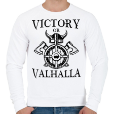 PRINTFASHION Victory or Valhalla - Férfi pulóver - Fehér férfi pulóver, kardigán