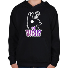 PRINTFASHION Victory Royale - Gyerek kapucnis pulóver - Fekete