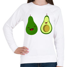 PRINTFASHION Vidám avokádó pár - Női pulóver - Fehér női pulóver, kardigán