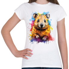 PRINTFASHION Vidám quokka - Női póló - Fehér