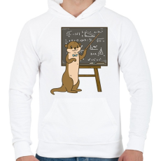 PRINTFASHION Vidra tanár - Férfi kapucnis pulóver - Fehér