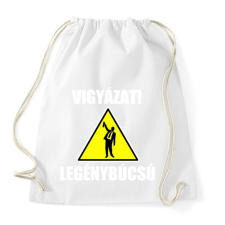 PRINTFASHION Vigyázat legénybúcsú - Sportzsák, Tornazsák - Fehér tornazsák